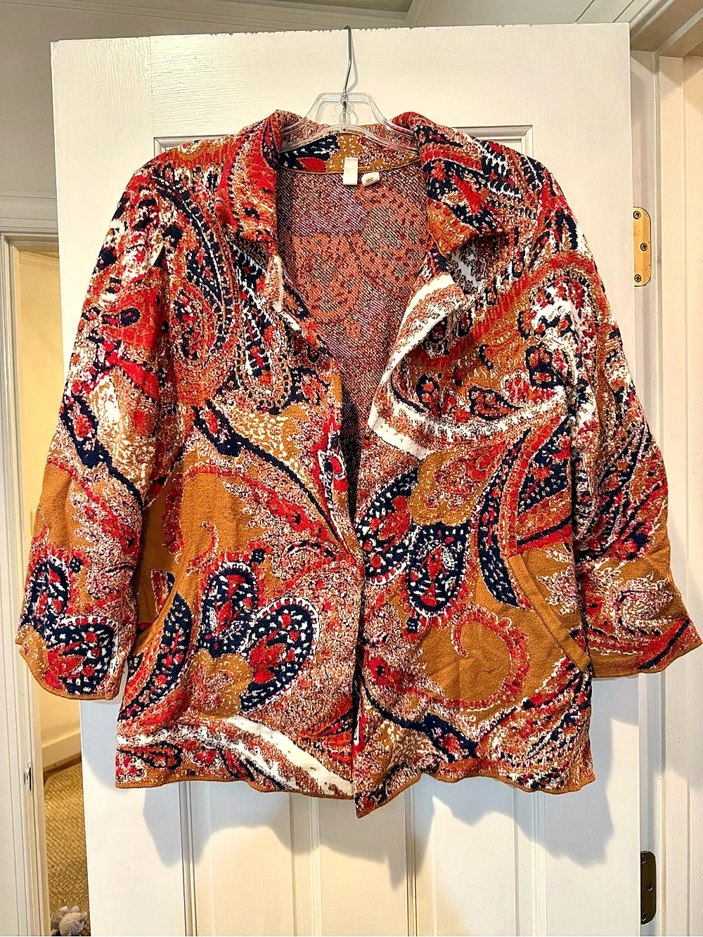 Anthropologie Paisley Jacket in Brown & Red Like New